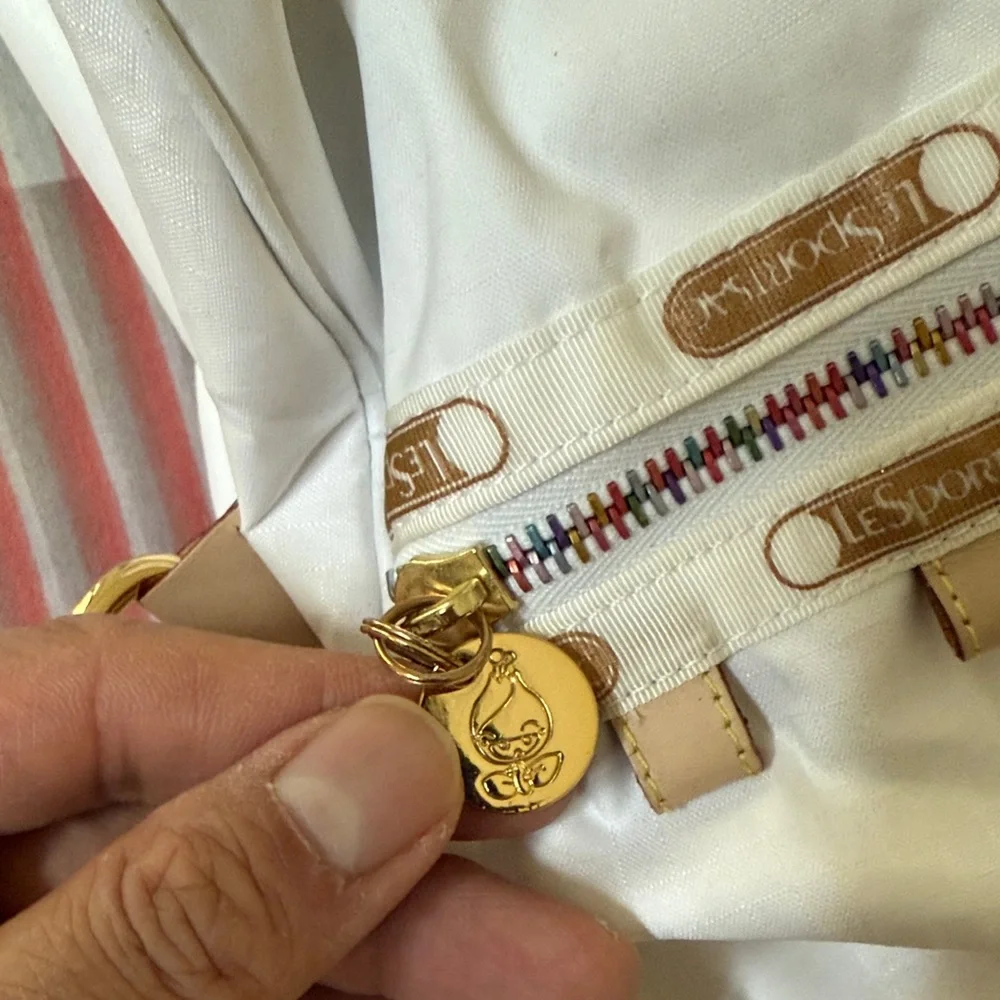 Lesportsac x Tokidoki White Duffle Bag with Strap - Picture 7 of 14